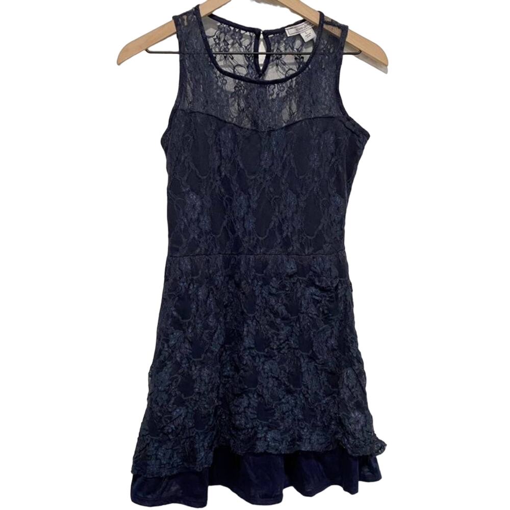 Adam Levine Blue Lace Dress Sleeveless Size Large
